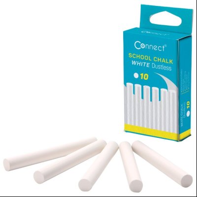 Kreda školska okrugla besprašna pk10 Connect 18529 bela blister