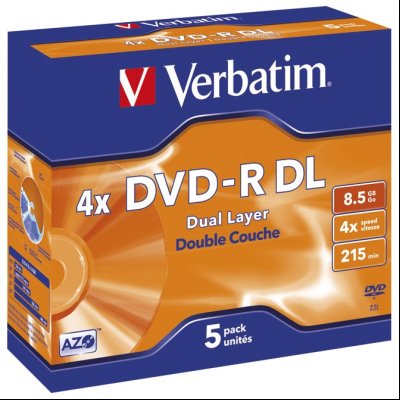 DVD-R DL 8,5/215 4x JC Mat Silver Verbatim 43543