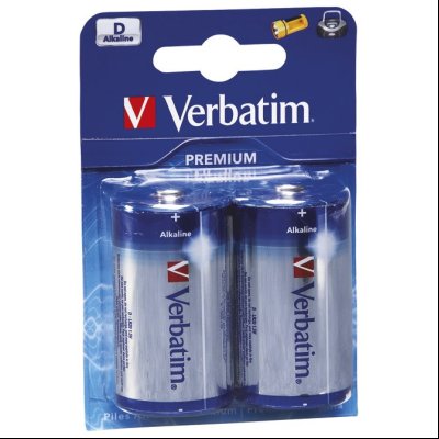 Baterija alkalna 1,5V D pk2 Verbatim 49923 LR20 blister