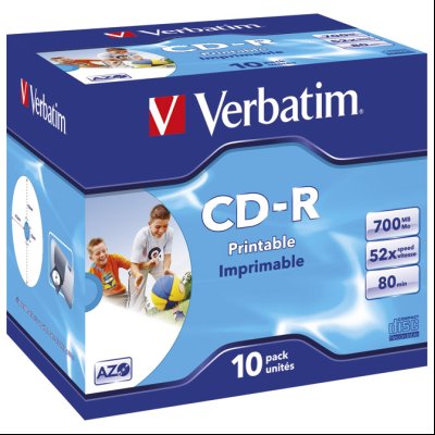 CD-R 700/80 52x JC AZO printable Verbatim 43325