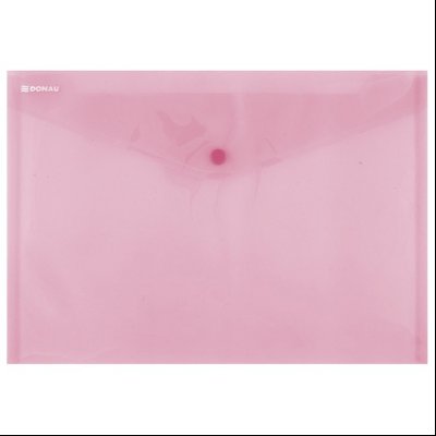 Fascikla koverta s dugmetom A4 pp Donau 8544001PL-04 providno crvena