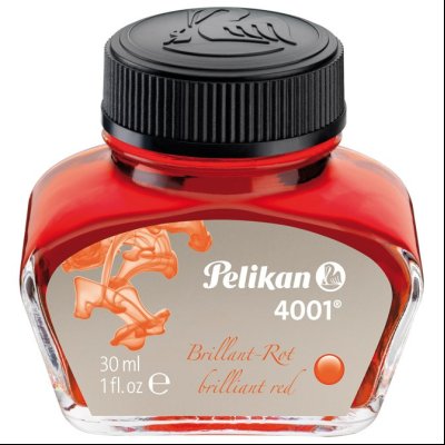Tinta za nalivpero bočica 30ml 4001 Pelikan 301036 crvena (brilliant red)