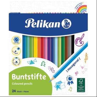 Boje drvene 24boje Pelikan 724013 blister