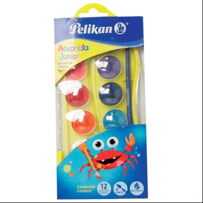 Boja vodena 12boja+četkica Pelikan 700337 sortirano blister