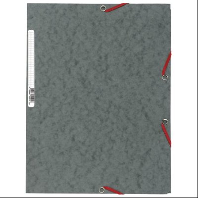 Fascikla klapna s gumicom chartreuse A4 FSC Exacompta 55511E tamno siva