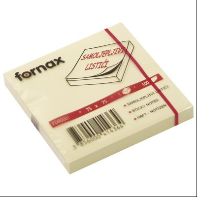 Blok samolepljiv  75x75mm 100L Fornax žuti