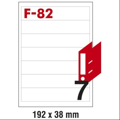 Etikete ILK za registratore 192x38mm pk100L Fornax F-82