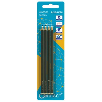 Olovka grafitna B/2B/H/2H 777 pk4 Connect 9071 blister