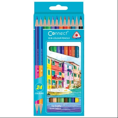 Boje drvene 24boje obostrane trouglaste pk12 Connect 4139 blister