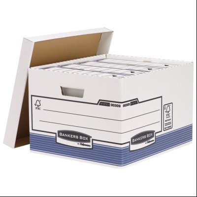 Kutija arhivska-kontejner za arhivske kutije Velika Fellowes 0030901 belo-plava