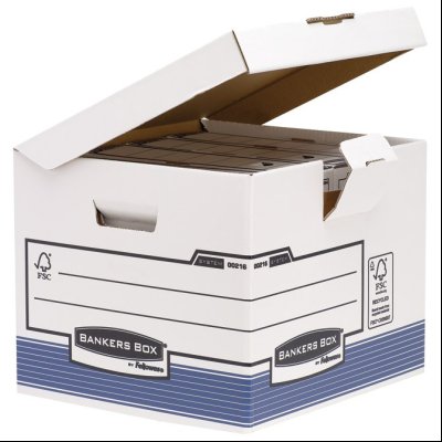 Kutija arhivska-kontejner za arhivske kutije sa spojenim poklopcem Kocka Fellowes 0021601 belo-plava