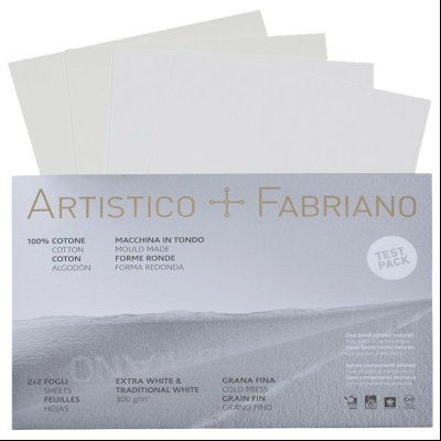 Papir Watercolour Artistico ExtraWh 75x105cm 640g (hot pressed/grana fina) Fabriano 61975105