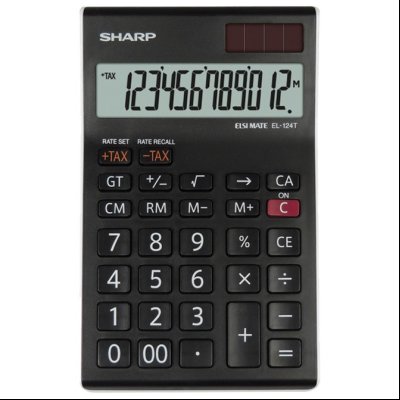 Kalkulator komercijalni 12mesta Sharp EL-124T-WH crno beli blister