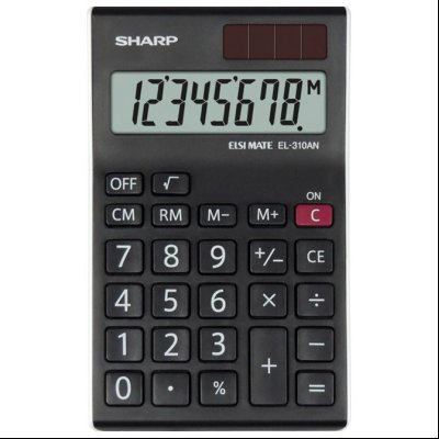Kalkulator komercijalni  8mesta Sharp EL-310AN-WH crni blister