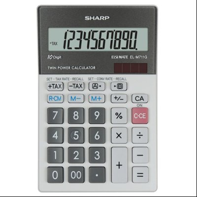 Kalkulator komercijalni 10mesta Sharp EL-M711G-GY sivi blister
