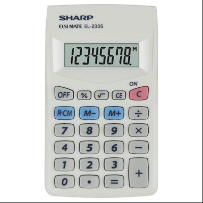 Kalkulator džepni 8mesta Sharp EL-233S beli blister