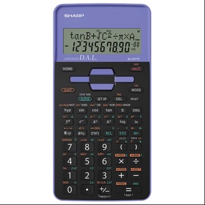 Kalkulator tehnički 10mesta 273 funkcije Sharp EL-531THB-VL crno ljubičasti blister