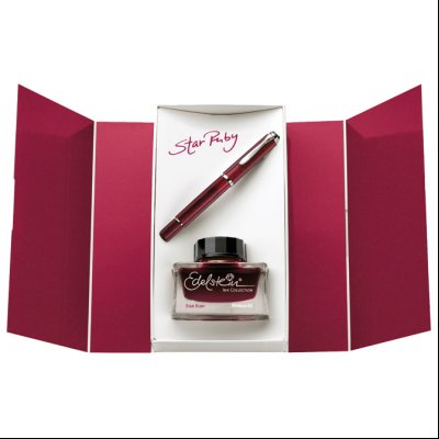Set Nalivpero Classic M205 (M) Star Ruby+tinta 50ml Edelstein bordo Pelikan 814393