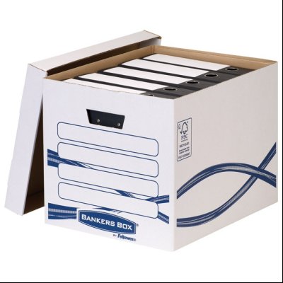 Kutija arhivska-kontej. za arh.kutije,mape s prst.i reg.Basic-Vis.Fellowes 4461001 belo-plava