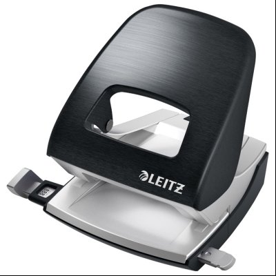 Bušač 2 rupe do  30 listova Metal Style Leitz 50060194 crni (satin)