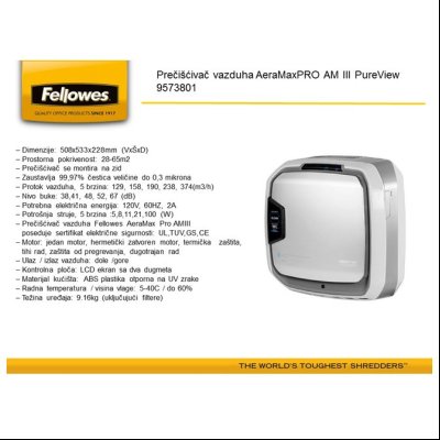 Pročišćivač vazduha AeraMaxPRO AM III PureView Fellowes 9573801