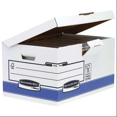 Kutija arhivska-kontejner za arhivske kutije i registratore s fixnim poklopcem Maxi Fellowes 1141501 belo-plava