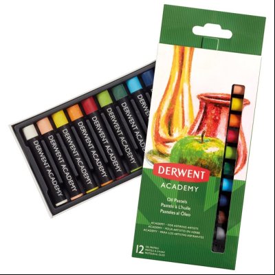 Boje uljane (uljani pastel) 12boja karton Academy Derwent 2301952 blister!!