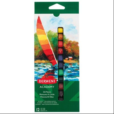 Boja uljana 12ml 12boja Academy Derwent 2302406 blister!!