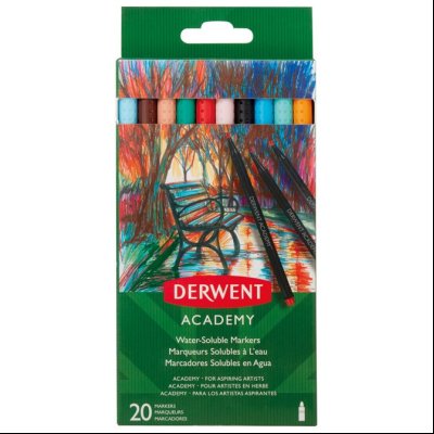 Flomaster 20boja karton Academy Derwent 98202 blister!!