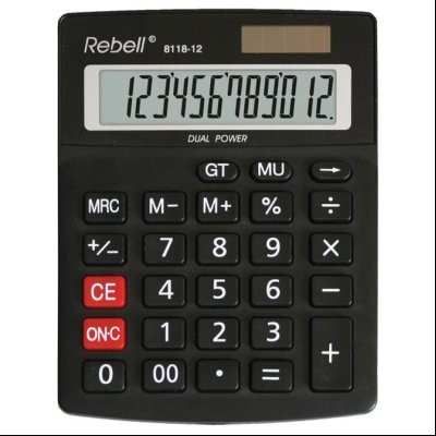 Kalkulator komercijalni 12mesta Rebell RE-8118-12 BX crni