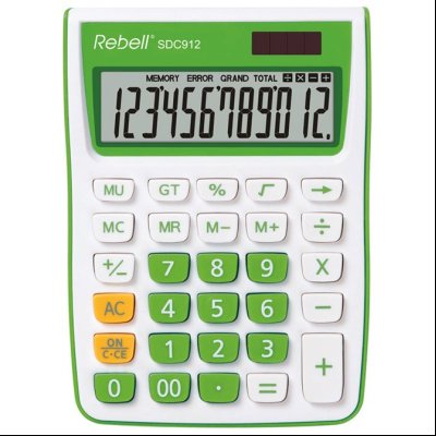 Kalkulator komercijalni 12mesta Rebell RE-SDC912GR BX belo zeleni