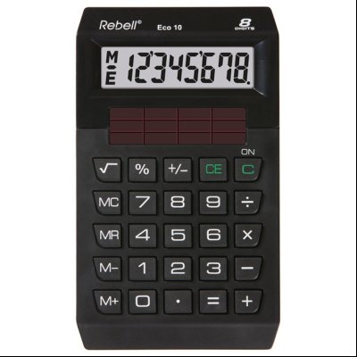 Kalkulator džepni 10mesta Rebell RE-ECO 10 crni