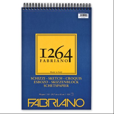 Blok Sketches spirala gore A3 120L 90g (natural grain) 1264 Fabriano 19100639