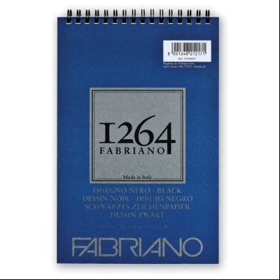 Blok Black Drawing spirala gore A5 20L 200g (black textured) 1264 Fabriano 19100651