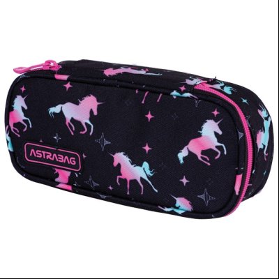 Pernica prazna ovalna 1zip 1 preklop AC6 Unicorn Squad 24.Astrabag 503024050 crna