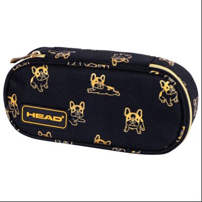 Pernica prazna ovalna 1zip 1 preklop AC6 Golden Frenchie 24.Head 503024020 crno-zlatni