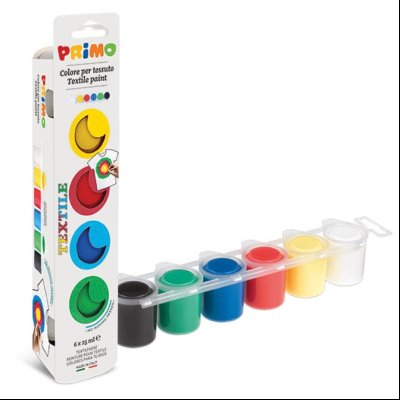 Boja za tekstil  25ml x 6boja (čaša) Primo CMP 4101TX6E blister