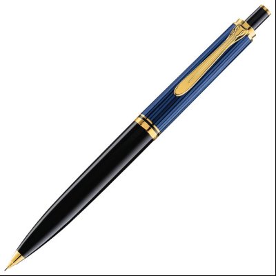 Olovka tehnička 0,7mm Souveran D400+kožna bela futrola+poklon kutija G30 Pelikan 997171 crno-pla