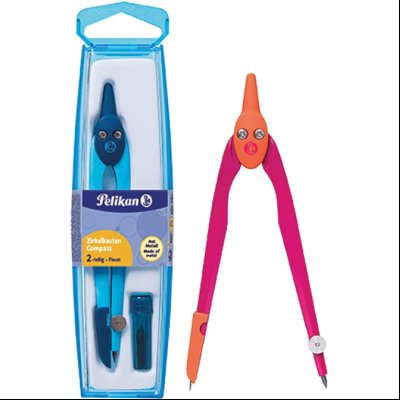 Šestar +mine Pelikan 700467 plavi/roze blister