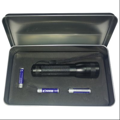 Lampa baterijska LED u poklon kutiji Torch crna