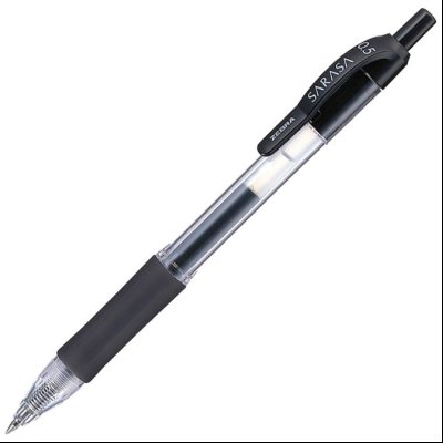 Roler gel 0,5mm sa gumenim gripom Sarasa Retractable (uložak crni) Zebra 46710 crni