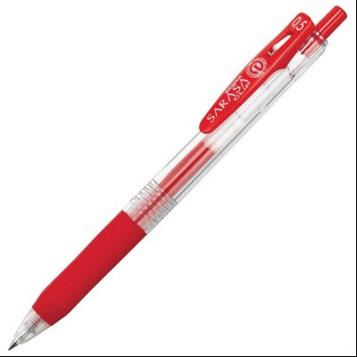 Roler gel 0,5mm sa gumenim gripom Sarasa Clip (uložak crveni) Zebra 14313 crveni