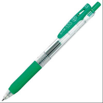 Roler gel 0,5mm sa gumenim gripom Sarasa Clip (uložak zeleni) Zebra 14314 zeleni