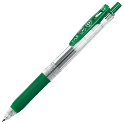 Roler gel 0,5mm sa gumenim gripom Sarasa Clip (uložak tamno zeleni) Zebra 35134 tamno zeleni