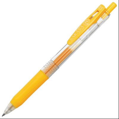 Roler gel 0,5mm sa gumenim gripom Sarasa Clip (uložak žuti) Zebra 35135 žuti