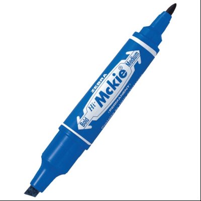 Marker permanentni 2-4mm obostrani kosi/okrugli vrh Hi-Mckie Zebra 50252 plavi