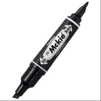 Marker permanentni 2-4mm obostrani kosi/okrugli vrh Hi-Mckie Zebra 50251 crni
