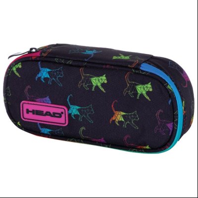 Pernica prazna ovalna 1zip 1 preklop AC6 Rainbow Kitty 24.Head 505023048 crno-roze