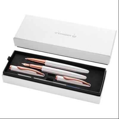 Set nalivpero+roler Jazz Noble Elegance+poklon kutija G25 Pelikan 826907 biserno beli