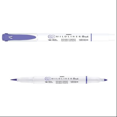 Flomaster obostrani 0,5/4mm Mildliner Brush&Marker Zebra 79580 pastelno lila